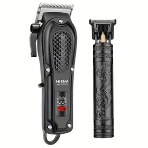 Men'S Two-Piece Electric Digital Display Hair Trimmer USB Interface Carving Shear Hair Clipper, Men'S Gift, Gift for Father, Holiday Gift