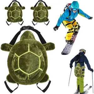 3pcs Turtle Butt Pads for Snowboarding Ski Protective Gear Set Cute Turtle 3D Hip Protectors for Skating Tortoise Cushion Padded Turtle Knee Pad for Kids Adults Skiing Roller Protection