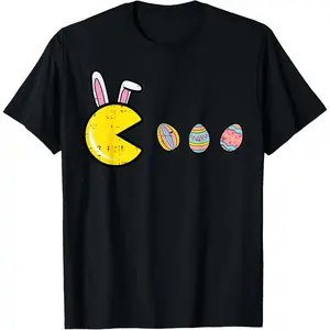 Video Game Eating Easter Eggs Retro Gamer Men  T-Shirt