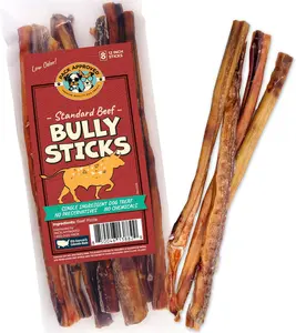 Pack Approved Standard Beef Bully Sticks for Dogs - Long Lasting Dog Chews