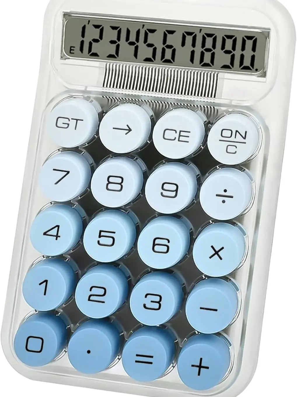 Cute Calculator, Mechanical Switch Calculator, Calculators Desktop 10 Digits, Desk Calculators with Big Buttons and LCD Display, Battery Power, Ideal for School Home Office Basic