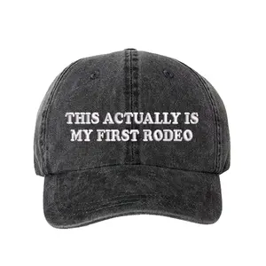 This Actually Is My First Rodeo Washed Baseball hat - My First Rodeo Washed Baseball Cap - Rodeo Baseball Hat - Rodeo Washed Baseball Cap