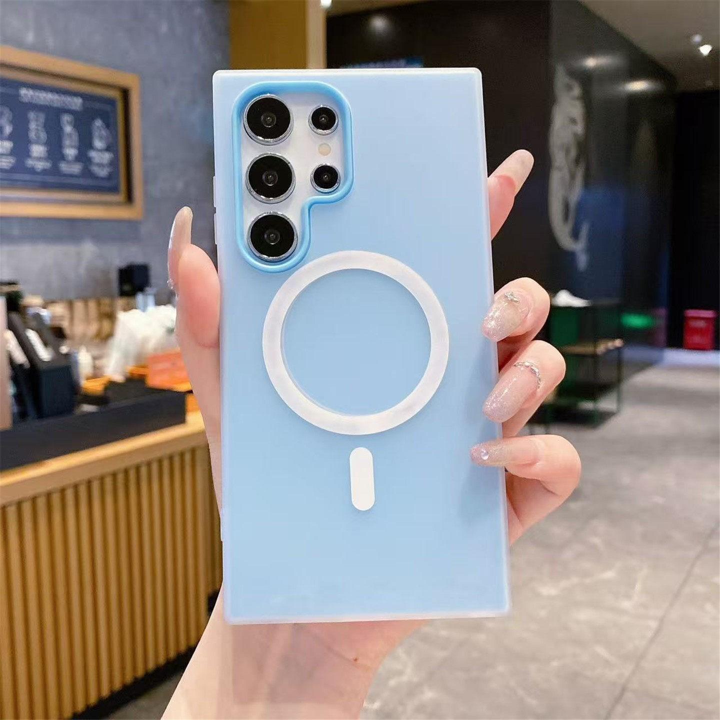 Candy color 2-in-1 phone case, supports Magsafe charging, frosted soft case shock-absorbing protective cover, suitable for Samsung S26 S25 S24 S23 S22 A56 A55 A54 A36 A35 A26 A25 A17 A16 A15 & iPhone case.A195, Smartphone, Handheld, Cellphone