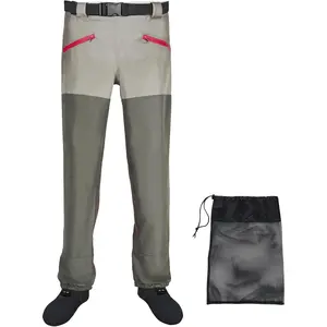 Wader Pants for Men and Women, 3-Ply Breathable  Fishing Waders with Pockets and Durable Stockingfoot