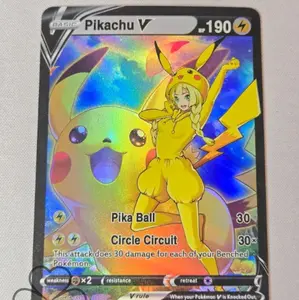 Pikachu Custom-made Holo Fan Art Card Unique Design Holo Finish for Collectors and Enthusiasts Versatile Use for Display or Gifting