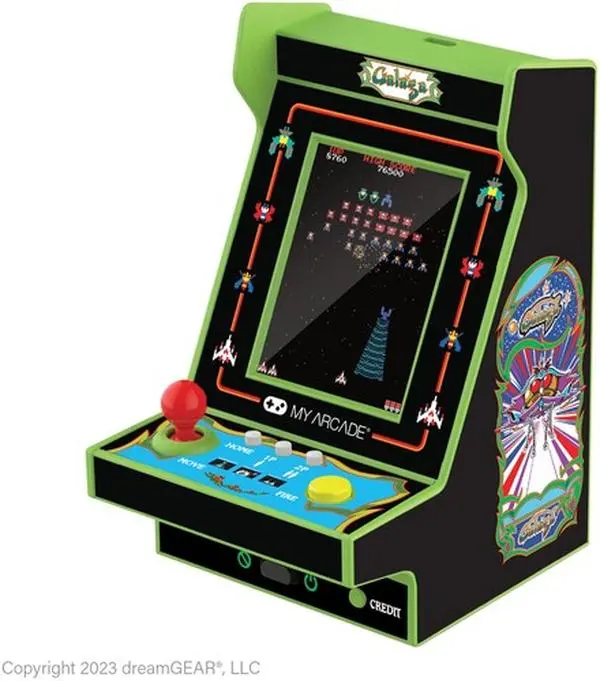 Galaga Nano Player Pro Portable Retro Arcade (2 GAMES IN 1) [PORTABLE MICROE ARCADE PLAYER], Electronic Gift Set, Game Night Gadget
