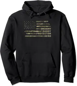 Husband Daddy Protector Hero Camo American Flag Gregory Pullover Hoodie - Matthewmatt Shop 63B0D71SLJB4