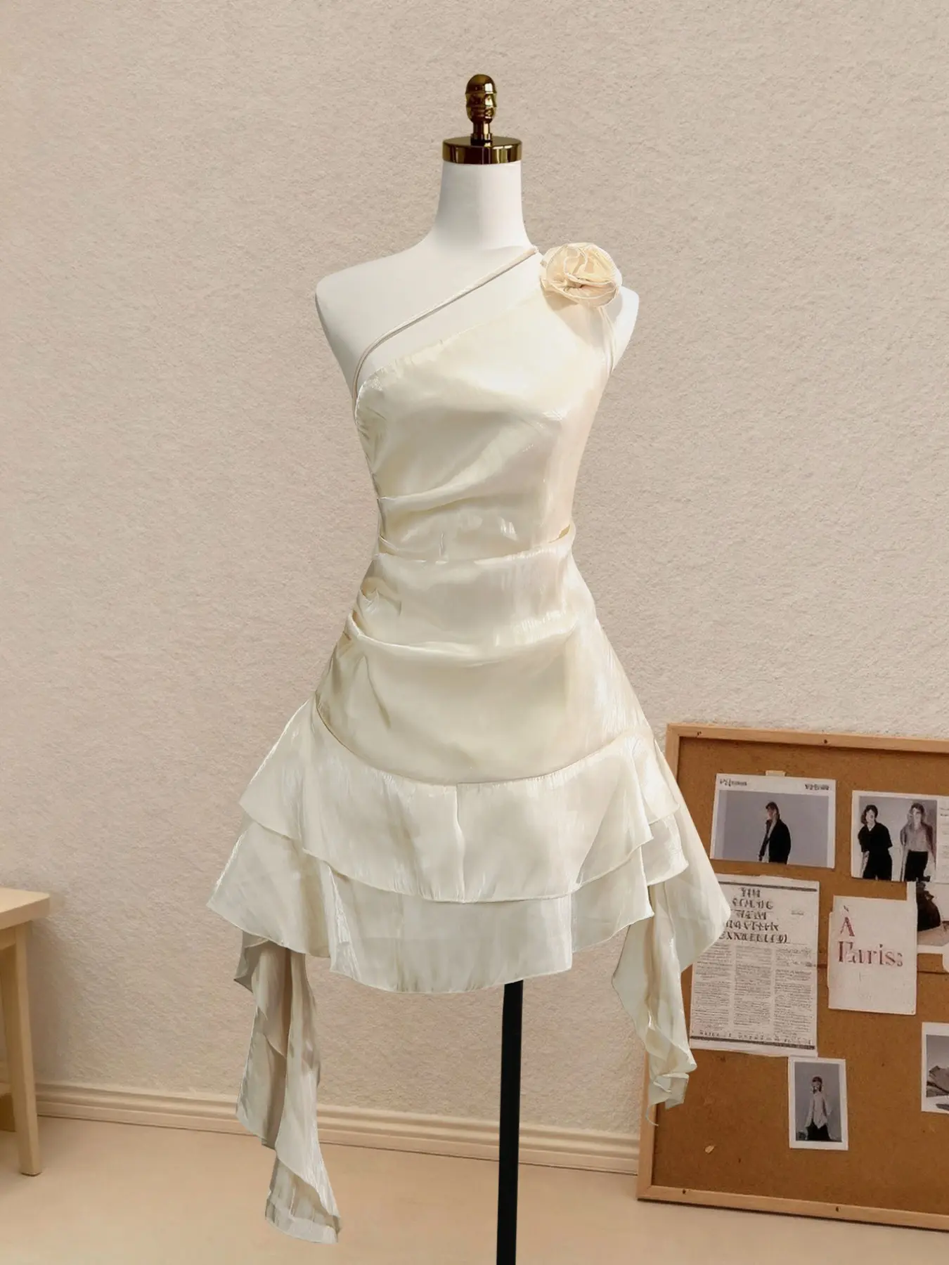how to hem a flared dress Army Green Short Sleeve Flared Pocket Tunic Dress main image 1