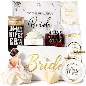 Bridal Shower Gifts For Bride To Be Gift Sets Bride Gifts For Bachelorette Party Unique Wedding Engagement Gift Box For Her Wifey Future Mrs With Bridal Accessories Cup