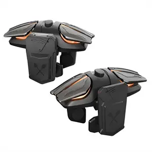 Smartphone Game Controllers 6-Finger Mobile Accessories with L1R1 Aim Buttons and Automatic Shooting Auto Fire Triggers Compatible with iOS and Android Devices