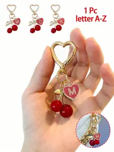 Cute Cherry Butterfly Bag Charm, Fashion Backpack Pendant, Keychain, Keychain for Bags, Car Decor, Heart Letter Pendants, Women's Wallet Accessories