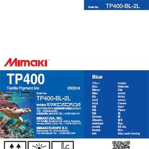 Mimaki TP400 Textile Pigment Ink for Mimaki - 2 Lt Bag