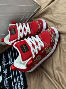 Men's Floral Low Top Sneakers, Casual Canvas Shoes, Breathable Rubber Sole, All Season Comfort, Large Size Available