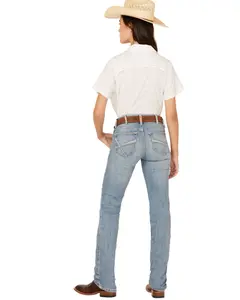 Ariat Women's Yara Light Wash Straight Stretch Denim Jeans - 10058918