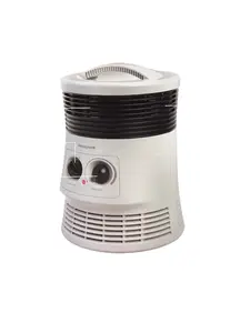 Honeywell HHF360 360° Surround Heat Fan Forced Technology Small Electric Space Heater for Indoor Use White Office Heater with Safety Features