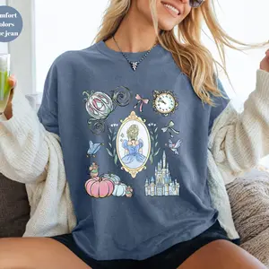 Princess Cinderella Shirt,  Princess Character Shirt,  Girl Trip Shirt, land Shirt,  Princess Matching Tee