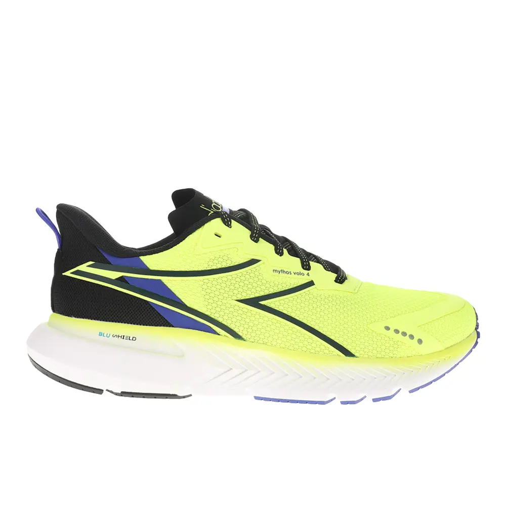 diadora Mens Mythos Blushield Volo 4 Running Sneakers Shoes - Yellow