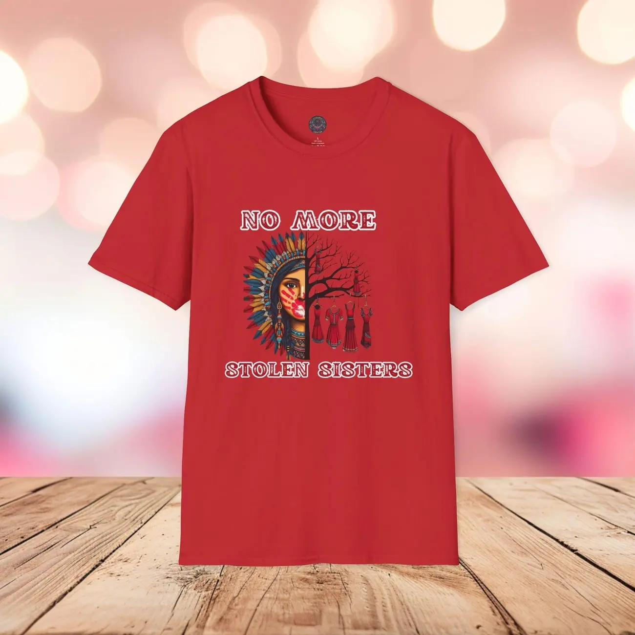 MMIW Empowerment Tee - Red Handprint Design, Indigenous Women's Rights native american Casual Comfort graphic tees women