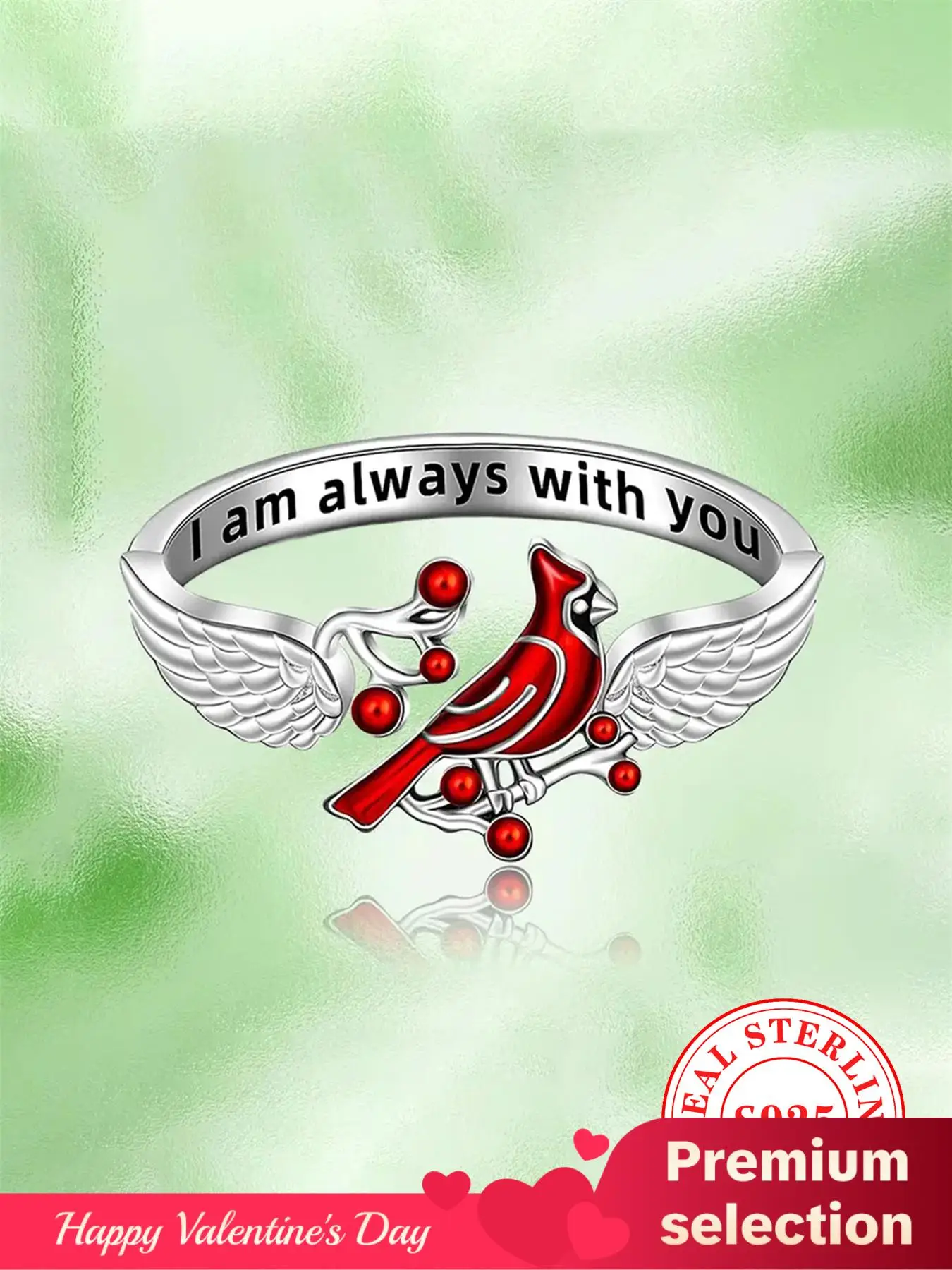 S925 Sterling Silver Bird & Letter Design Cuff Ring, Fashion Jewelry for Party, Daily Clothing Decor, Trendy All-match & Exquisite Jewelry for Birthda