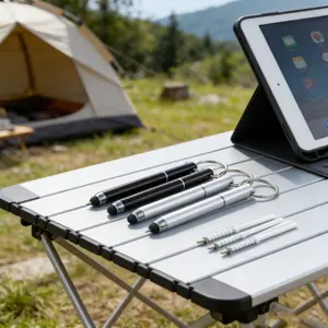 2pcs 3-in-1 Stylus Pen Keychain for Smooth Touch Screen Control, Portable and Practical for Daily Life