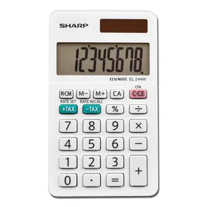 Sharp 8-Digit Compact Dual Power Office Calculator, Professional Pocket Calculator with Display for Accounting Supplies