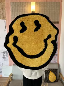 Twisted Smiling Tufted Carpet Rug Purely Handmade Soft Suitable for Room Decor Fluffy Carpets Bedroom Bathroom Independent