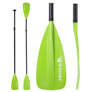 Abahub SUP Paddle - 4 Piece Adjustable Paddles - Lightweight Stand-up Paddle Oars for Paddleboard, Adjustable Aluminum Alloy Shaft 68" - 84", Black/Blue/Green/Orange/Red/Yellow Plastic Nylon Blade