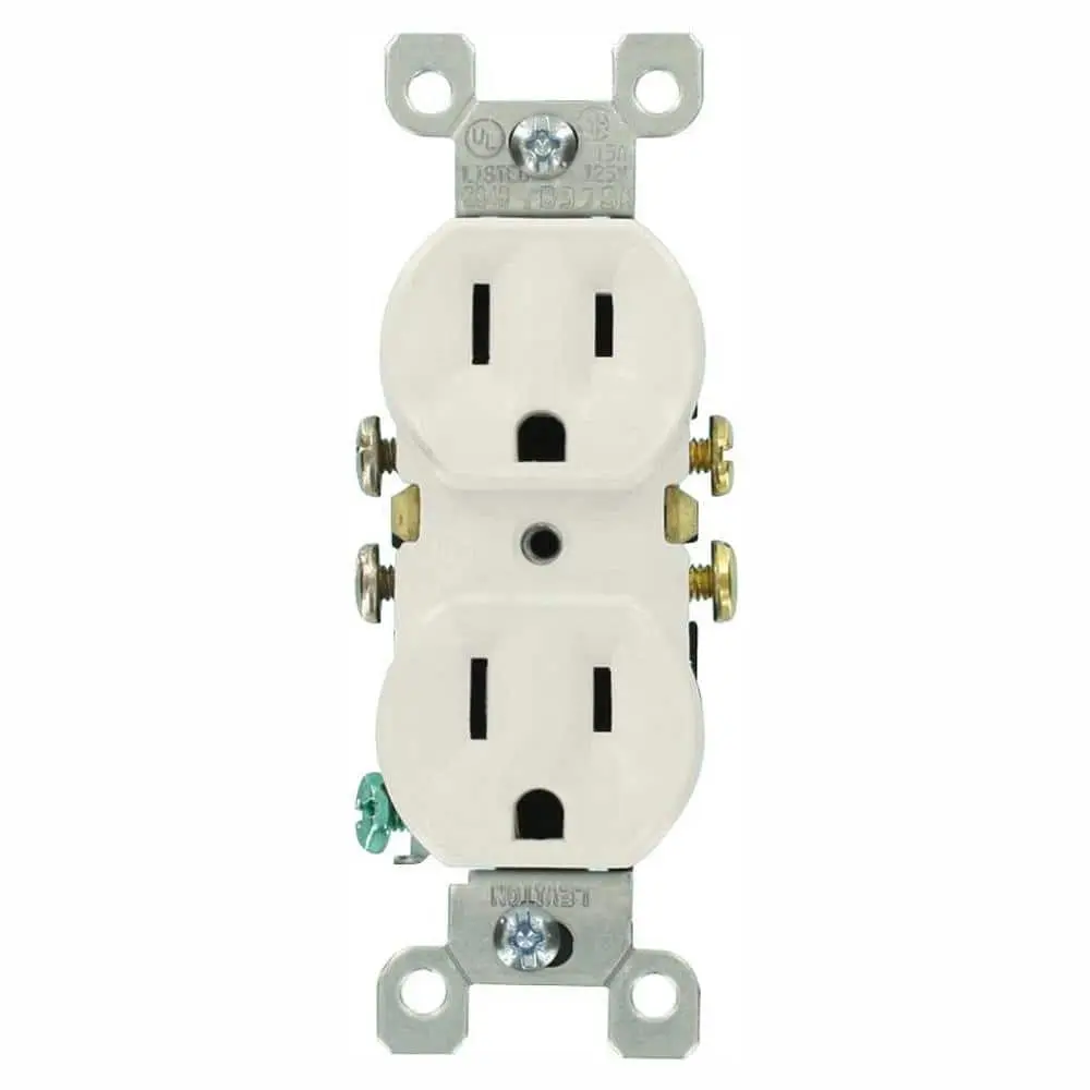 White 15 Amp 125 V Duplex Outlet/Receptacle 5320-WMP 10-Pack White 15 Amp 125 V Duplex Outlet/Receptacle 5320-WMP 10-Pack