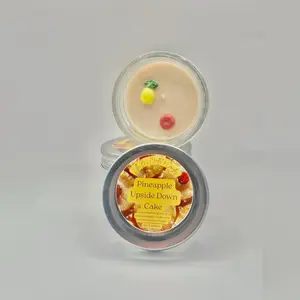 4oz Pineapple Upside Down Cake Candle-A mouthwatering mix of sweet pineapple, vanilla cake, and buttery brown sugar.