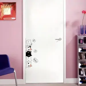 Self-Adhesive Cat Cartoon Wall Sticker, Door Decoration, Wall Poster, Glass Decorative Painting, Festive Decoration