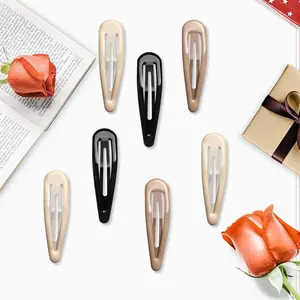 YUQUESEN Small Hair Barrettes For Women No Slip Metal Snap Clips For Thin And Fine Hair,Matte Black,20 PCS,1.97 x 0.5 Inch.