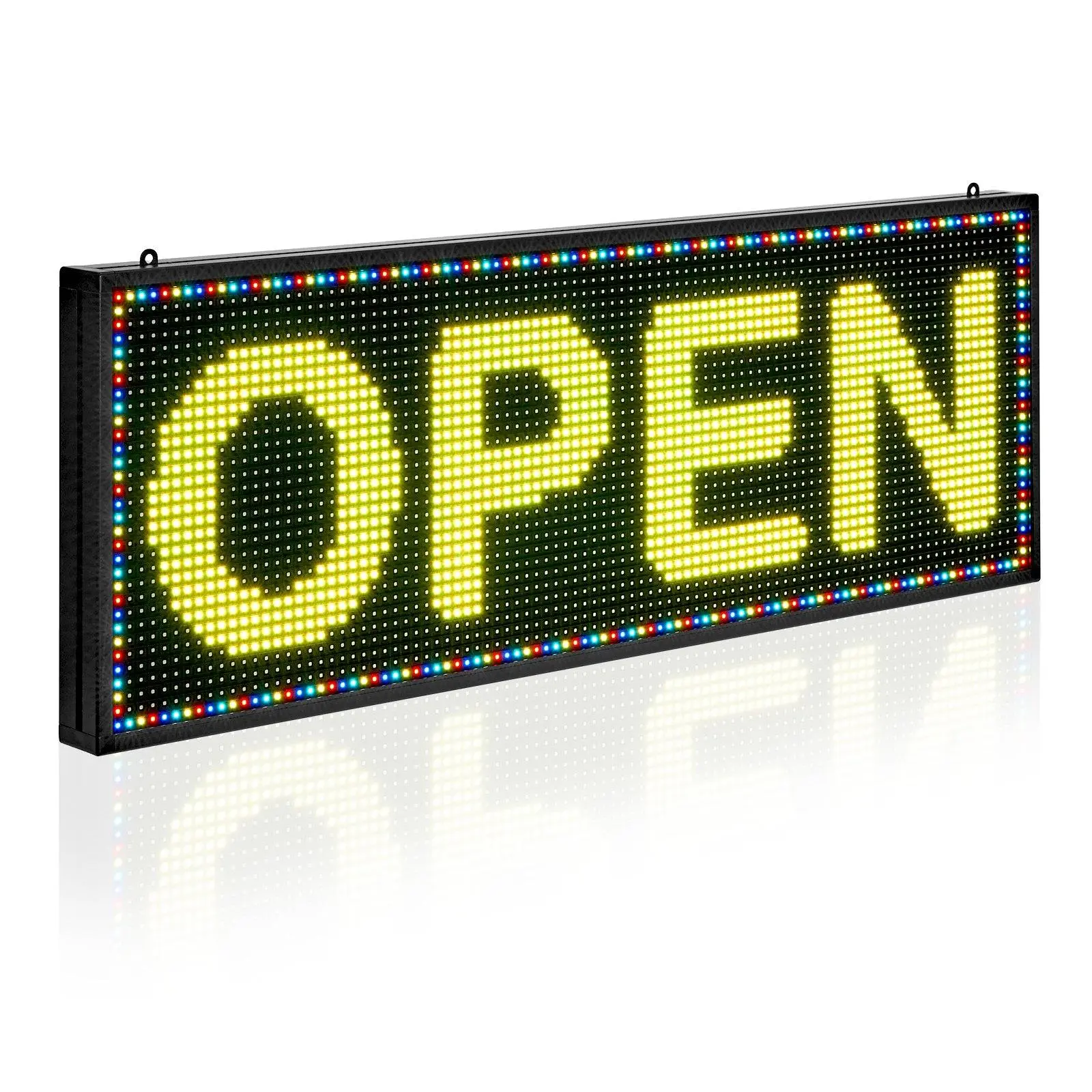 【Summerfinds】VEVOR Programmable LED Sign,  P10 Full Color Flexible Digital Scrolling Panel, DIY Custom Text Pattern GIF Display Board, Bluetooth APP Control Message Shop Sign for Store Business Advertising, 40x14 in