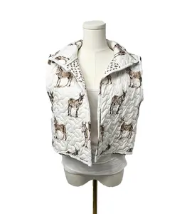 Donkey Icon Brown Quilted Cate Vest