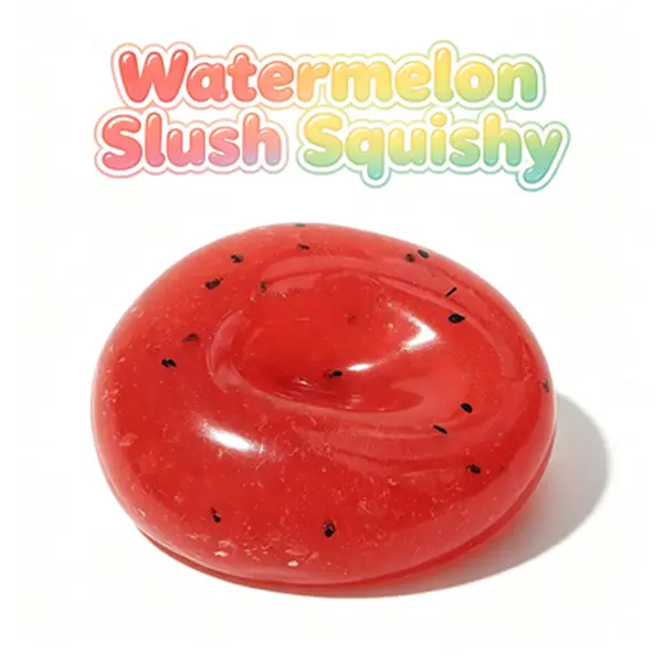 halloween Watermelon Smoothie Squishy Stress Relief Toy - Soft Squeeze Fidget Item with Crinkly Sound, Slow Rising Decompression Sensory Plaything, Ideal Gift for Collectors, Perfect for Halloween Party Favors, Trick or Treat Bag Fillers & Holiday Gifts