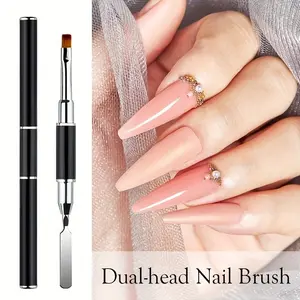 UV Polygel Nail Art Pen, Dual-Ended Slice Brush, Precision Tool for Nail Polish Application, Essential for Professional & DIY Nail Artists