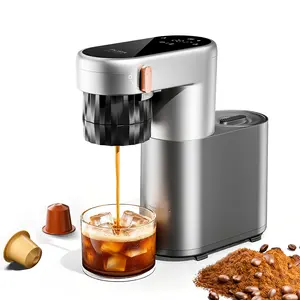 Pura Mini Single Serve Coffee Maker, Espresso Machine, AC & Battery Powered Portable for Small Spaces, 20 Bar Stable Extraction, Rich Crema, 2-in-1 Capsule & Ground, 30-Cup Cold Brew Battery, Adjustable Temp, Compact for Travel, Camping, Car, Office