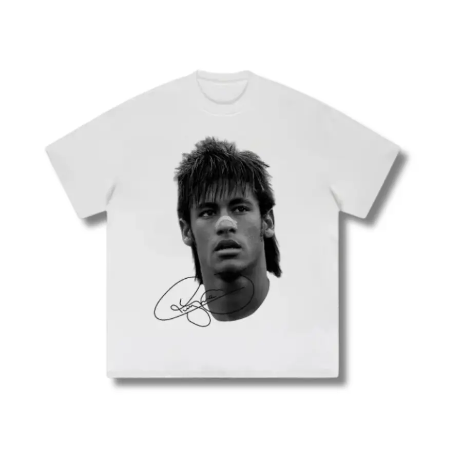 Big Head Brazilian Football Star T-Shirt, Vintage Soccer Graphic Tee, Unisex Fan Sweatshirt, Casual Streetwear for Men and Women