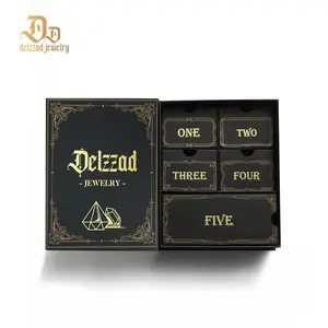 [Surprise Luxury Set] Delzzad Jewelry Gift Box Set 5pcs Gift Boxes Birthday Wedding Engagement Anniversary Christmas Gift for Men Women(Box Only)
