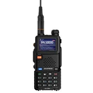 Baofeng Radio 5RH Handheld Walkie Talkie, Long-Range Two-Way Radio with NOAA Weather Receiver, Rechargeable, Copy-Frequency Function with 999 CH