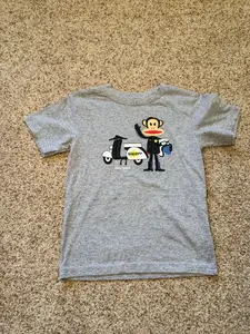 Paul Frank Boys Gray Baby Tee Y2K Trendy Outfit