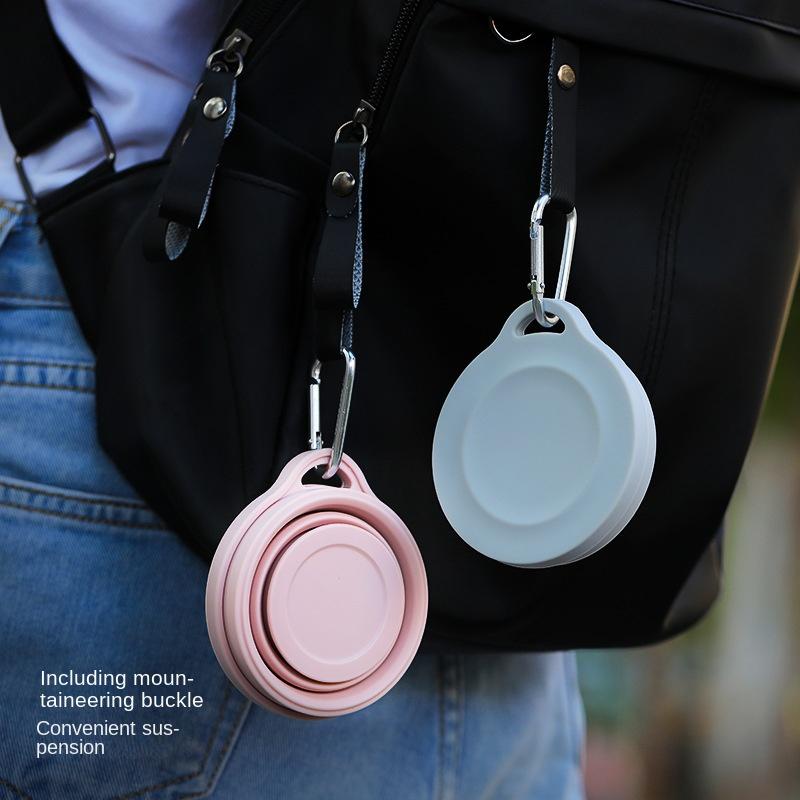 Adventure Series Foldable Silicone Outdoor Camping Cover Compressed Water Cup Portable and Retractable Mouthwash Cup