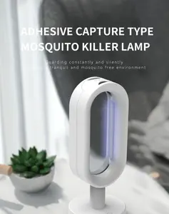 USB Mosquito Killer Indoor with Night Light UV Attractant Catcher for Home Office White