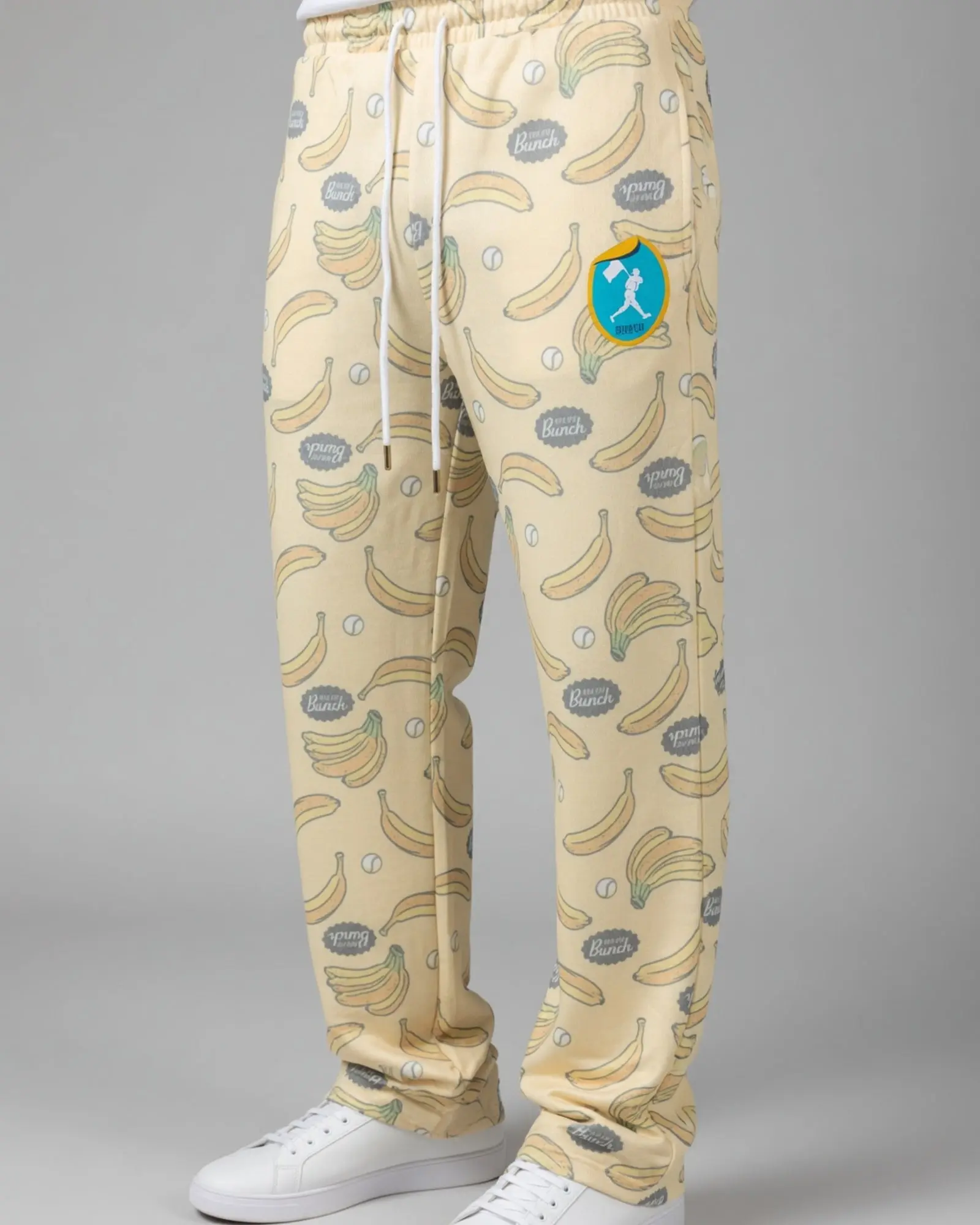 Baseballism Men's Peelin' Good Banana Print Sweatpants, Tailored Fit Poly-Cotton Fleece Lounge Pants with 3 Pockets, Menswear, Elastic, Pajama, Utility, Pj Pants, Loungewear, Nightwear, Pyjamas, Game Day, Fitted, Fabric Loungewear, Mensfashion, Three Pock