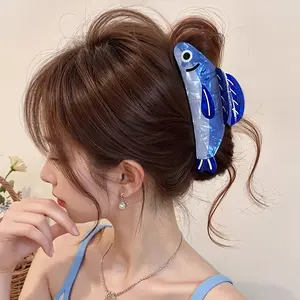 Ocean Series Sardine Hair Clips, Unique Design Shark Clip, Cute Hair Accessories, 1/2pcs Large and Small Sizes, Single Item Pack