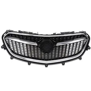 Front Bumper Upper Grille Grill w/ Chrome Trim Fit For 2017-2020 Buick Encore