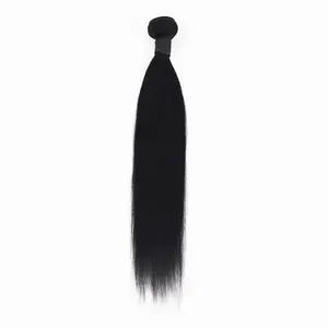 Human Hair 1 Bundle or 2 Bundles Straight Nature Black Brazilian Hair 10-32 Inch No Shedding Tangle Free Glossy Hairbundles