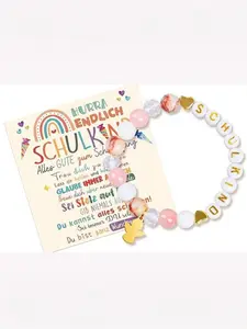 Back-to-school gifts: Angel pendant, colorful letter angel bracelet