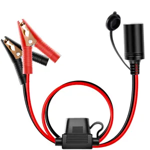 Nilight 10026W Cord Plug Socket Clamp 4.9FT / 1.5m 16 AWG Clip-On and Female Cigarette Lighter Adapter Car Battery ExtensionCable with 15A Fuse #SummerVibes tiktokshopspringglowup
