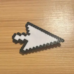 Perler Bead Cursor Hair Clip - Unique Pixel Art Design for Stylish Hair Accessories