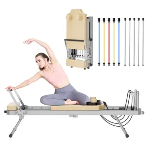 Pilates machine: aerobic fat-burn +11 resistance levels, free springs—posture, weight loss, strength, stress relief all in one. Yoga Equipment Fitness Training Band